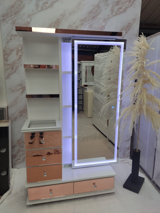 Tocador Carvalho Lux LED con Acabado Enchapado